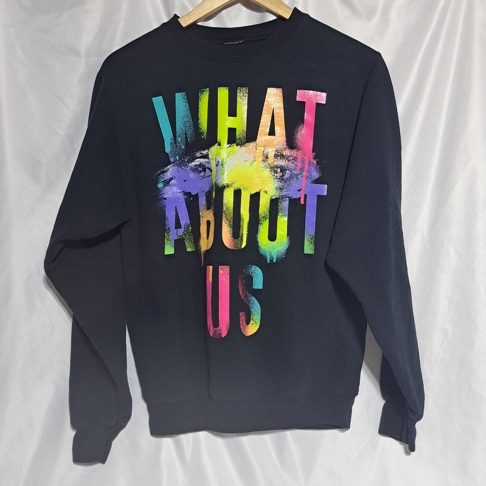 Pink Beautiful Trauma World Tour Neon What About‎ Us Sweatshirt Size Small